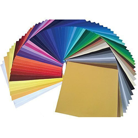 Glossy Permanent Adhesive Vinyl 63 Sheet Assorted Pack