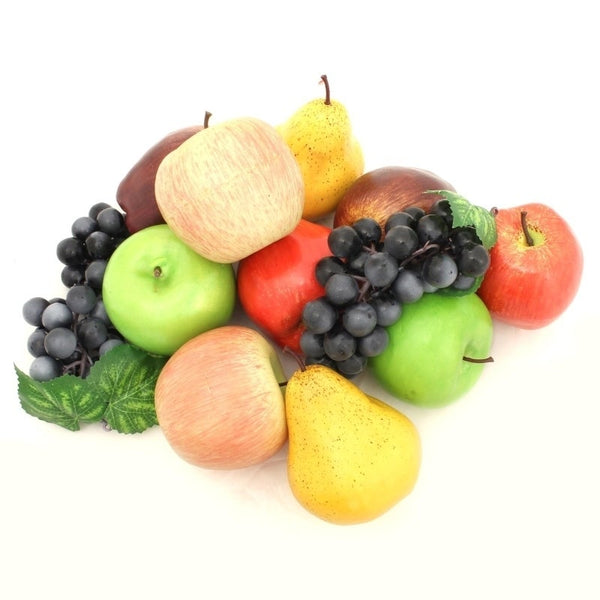Decorative Artificial Variegated Fruits - Pack of 12