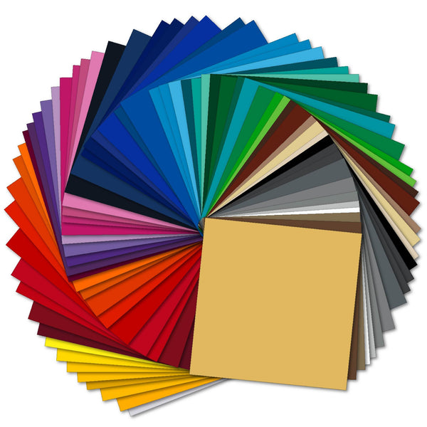 Glossy Permanent Adhesive Vinyl 63 Sheet Assorted Pack